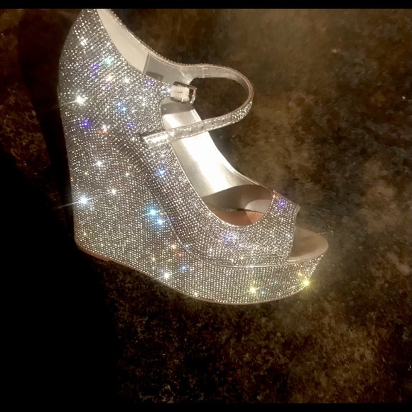 Rhinestone Diamond Wedges Steve Madden - Picture 1 of 2